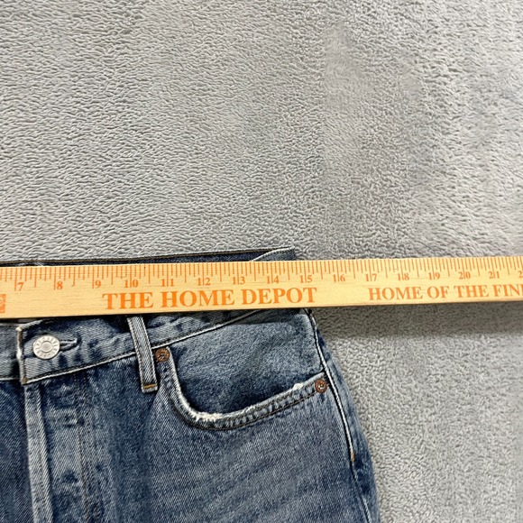 Agolde Jeans Women's 29 90s Pinch Blue Denim Button Fly Straight Y2K Grunge Punk - Picture 11 of 12